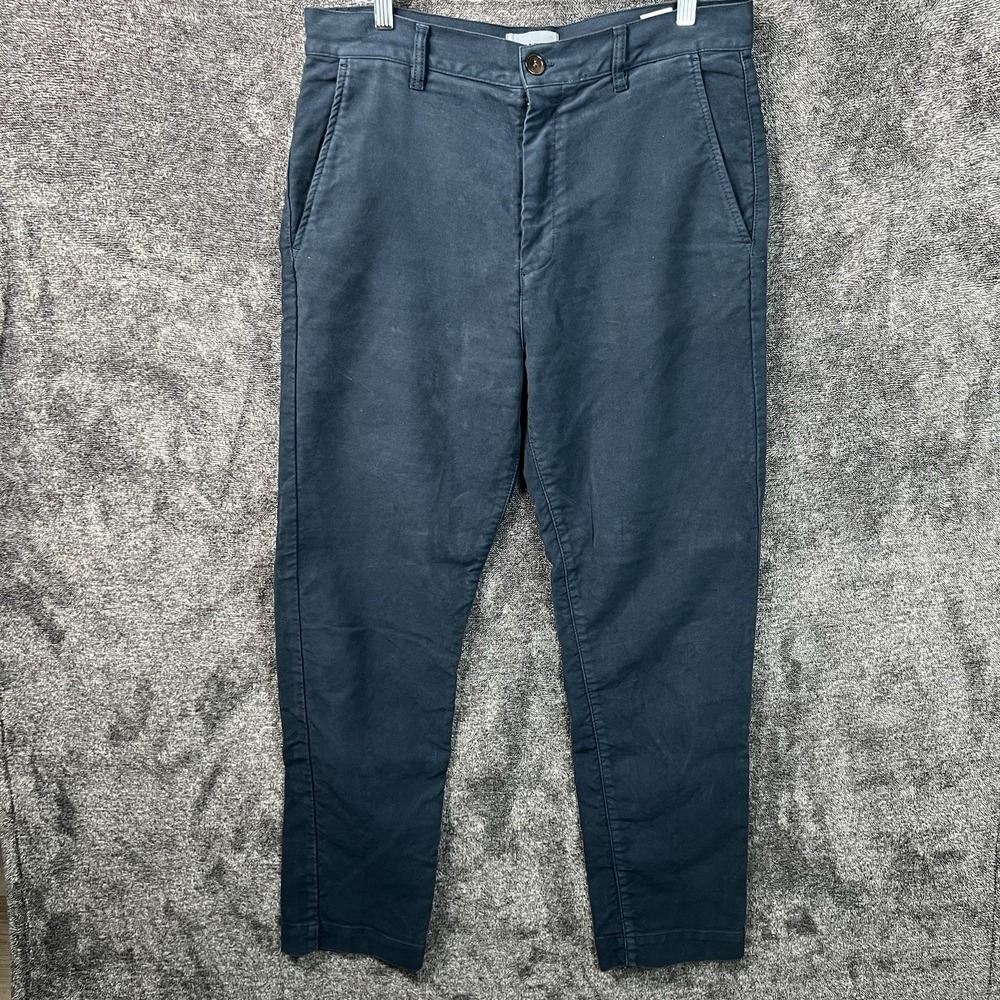 Lafaurie Men's Size 34x30 Cotton Stretch Straight Leg Pants Blue Emerson